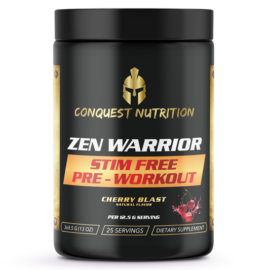 Zen Warrior Stim Free Pre-Workout Cherry Blast Flavor - 25 Servings