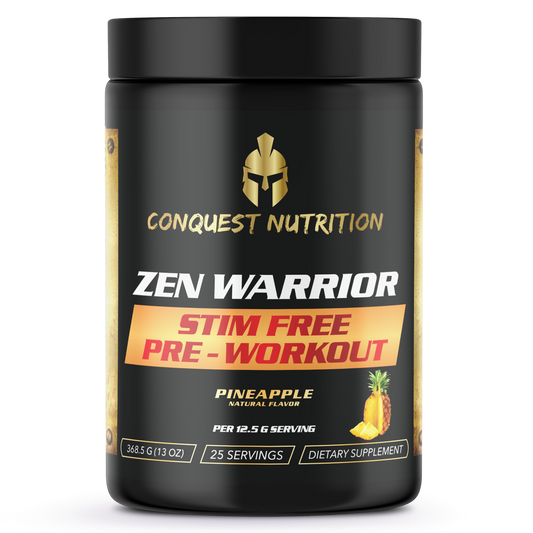 Zen Warrior Stim Free Pump Pre-Workout Pineapple Flavor - 25 Servings