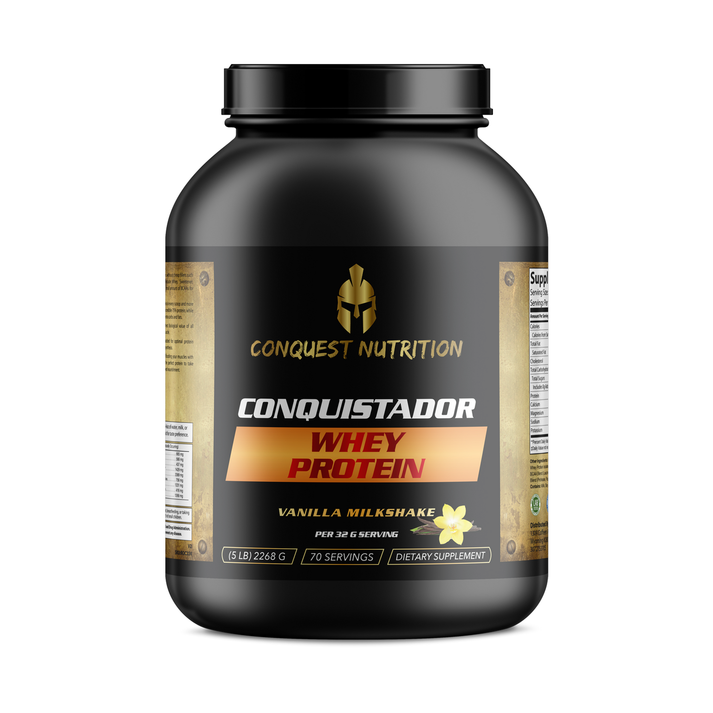 Conquistador Whey Protein - Vanilla Milkshake Flavor 5lb