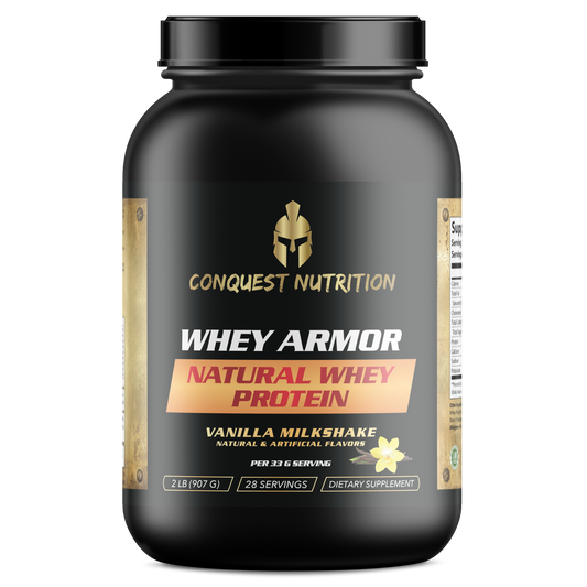 Whey Armor Natural Protein Vanilla Milkshake Flavor with Stevia - 2lb