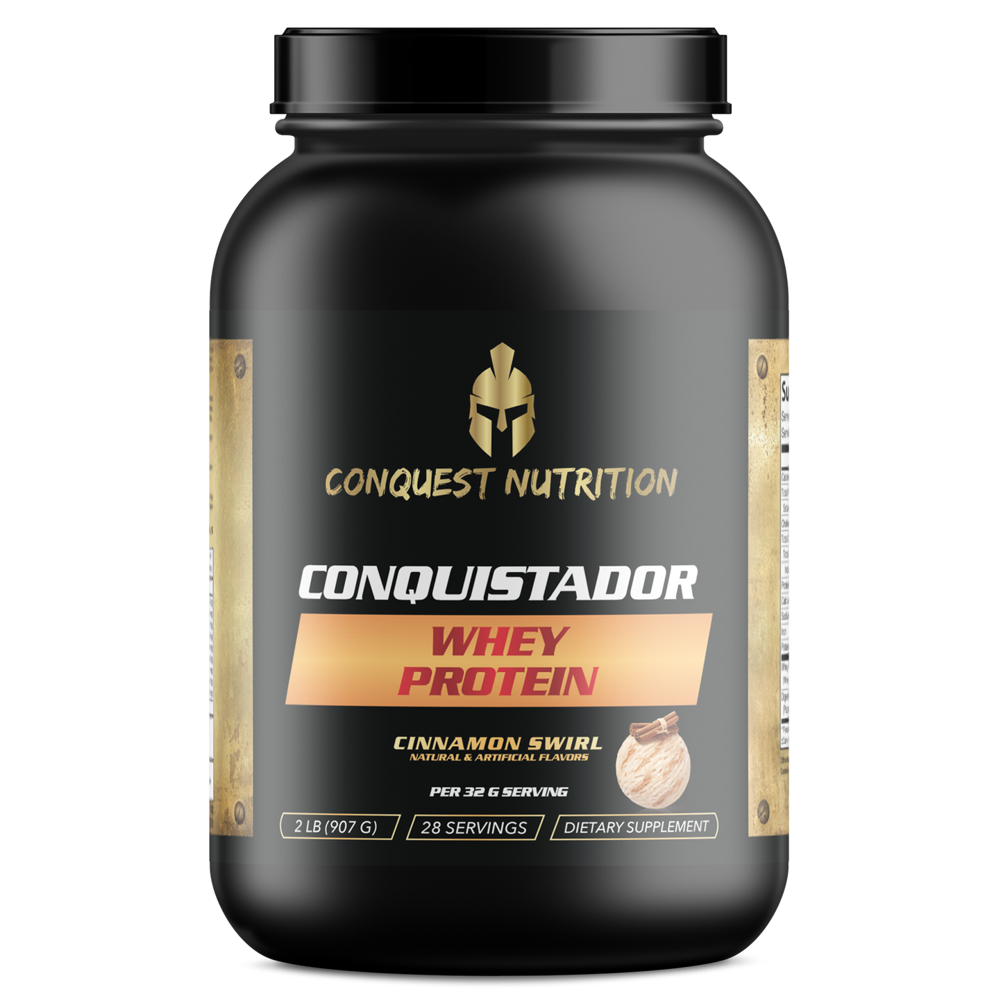 Conquistador Whey Protein - Cinnamon Swirl Flavor 2lb