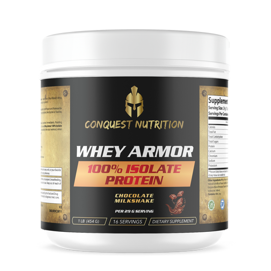 Whey Armor 100% Isolate Protein - Chocolate Milkshake Flavor -  1lb