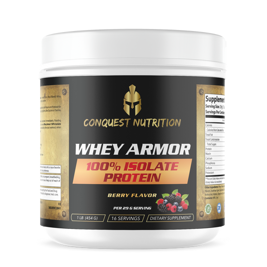 Whey Armor 100% Isolate Protein - Berry Flavor 1lb