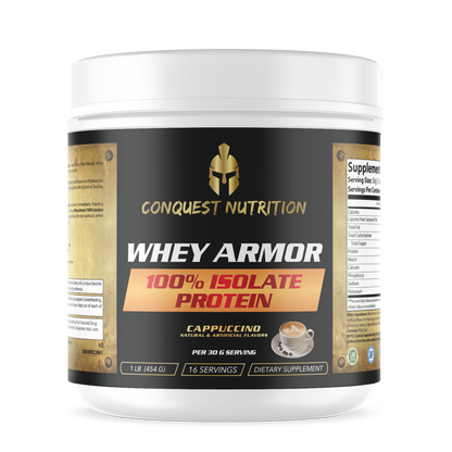 Whey Armor 100% Isolate Protein - Cappuccino Flavor  1lb