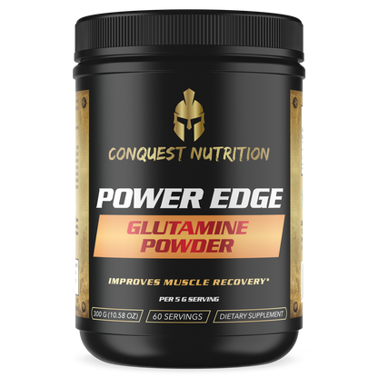 Power Edge Glutamine Powder - 300mg 60 Servings Vegan Friendly