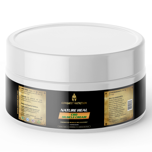 Nature Heal CBD Muscle Cream – Broad Spectrum 10mg (1 oz) Vegan Friendly