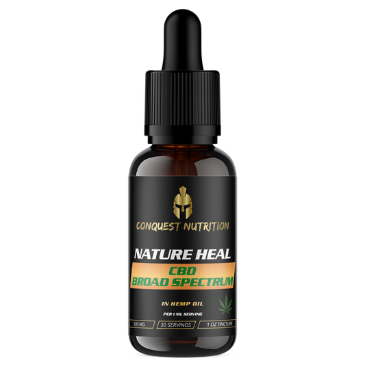 Nature Heal CBD Broad Spectrum (in Hemp Oil) – 500mg (1 oz Tincture) Vegan Friendly