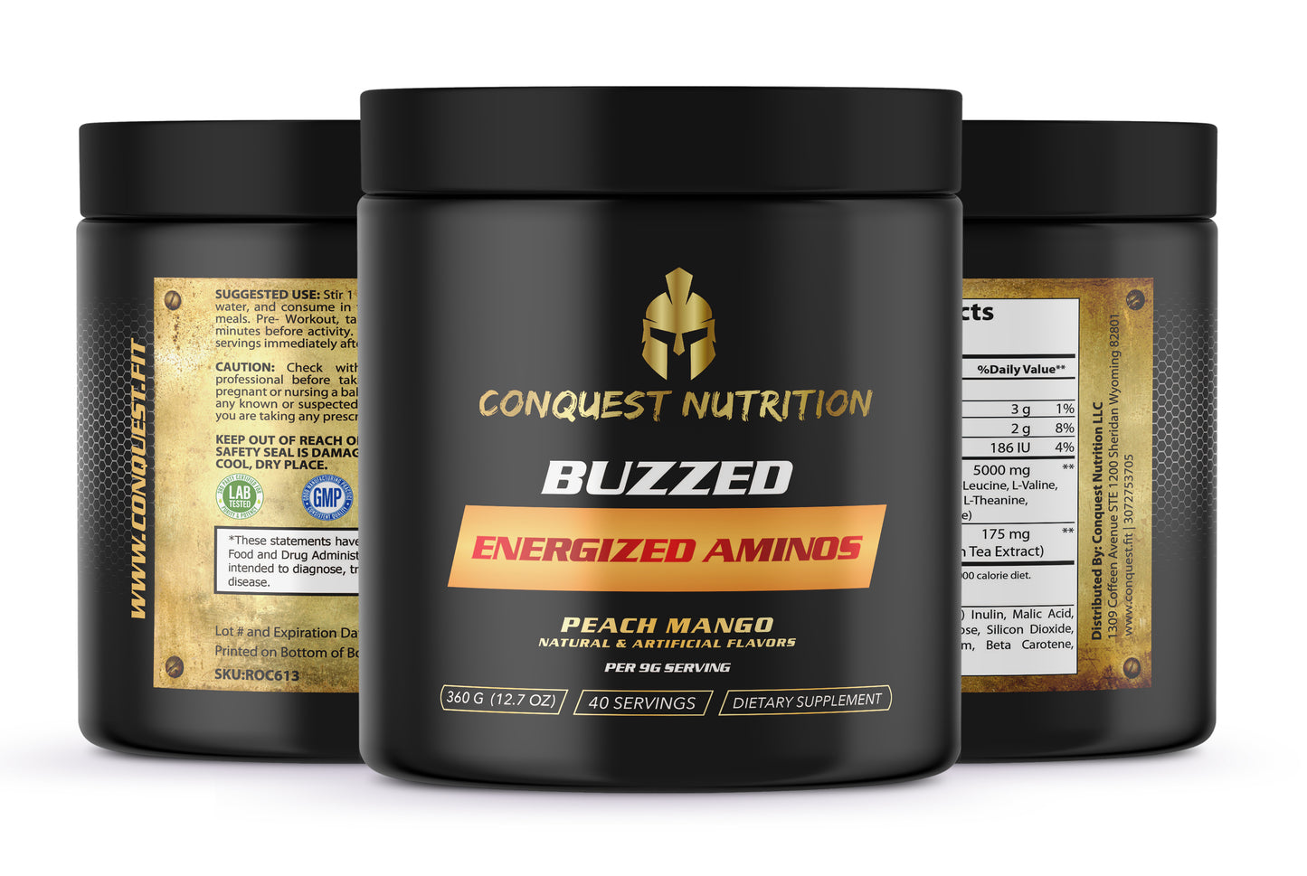 Buzzed Essential Amino Acids Peach Mango Flavor - 40 Servings