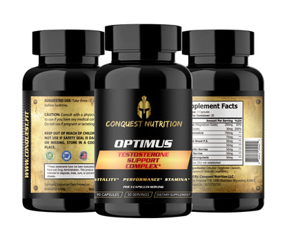 Optimus Natural Testosterone Booster for Men - 90 Veggie Capsules