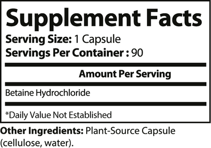 Beta Boost Betaine HCL Plus - 90 Veggie Capsules