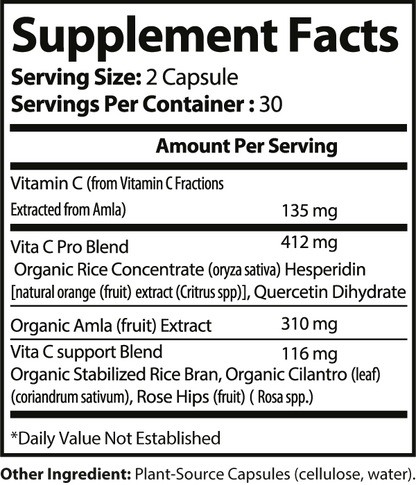 Vegan V Plant-Source Vitamin C - 60 Veggie Capsules