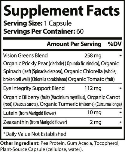 Eye Vitality Vision & Eye Support Complex - 60 Veggie Capsules