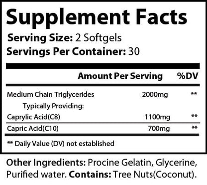 Keto Burn Plus MCT Oil - 60 Soft Gels